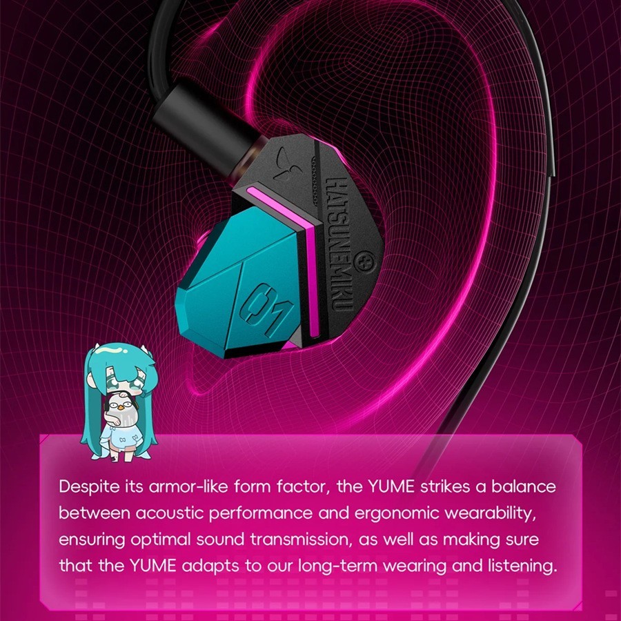 HiBy YUME X Hatsune Miku Dynamic Driver HiFi Wired In-Ear 3.5/4.4MM Headphones
