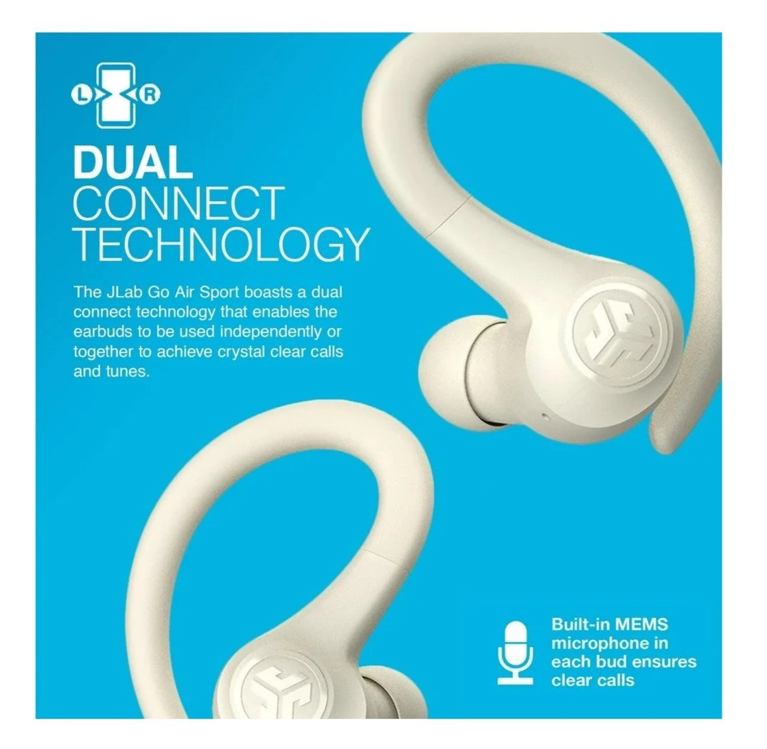 JLab Go Air Built-in Microphone True Wireless In-Ear Earbuds with Charging Case