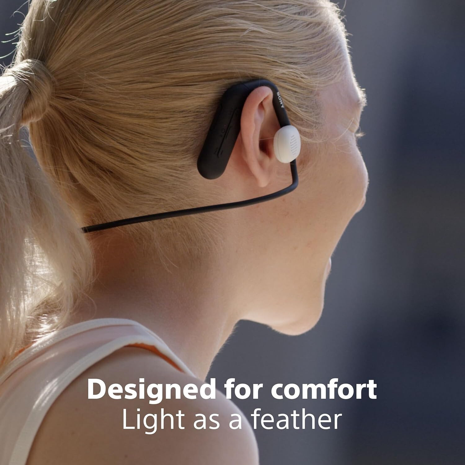 Sony Float Run WI-OE610 Headphones Designed for Running,Cycling, Hiking,Black,