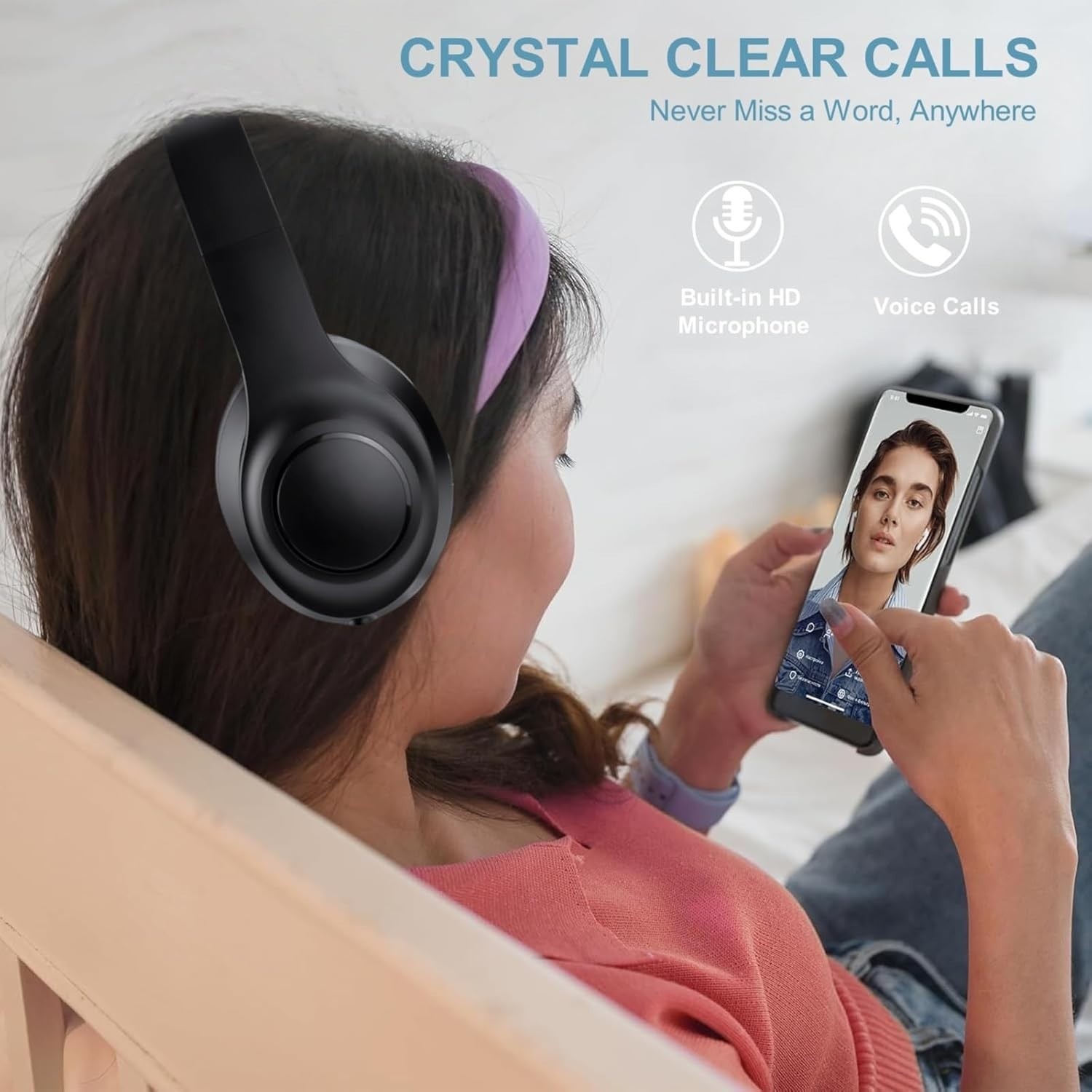 Wireless Over-Ear TV Headphones for Seniors with ANC, Bluetooth 5.3 & 3-in-1 …