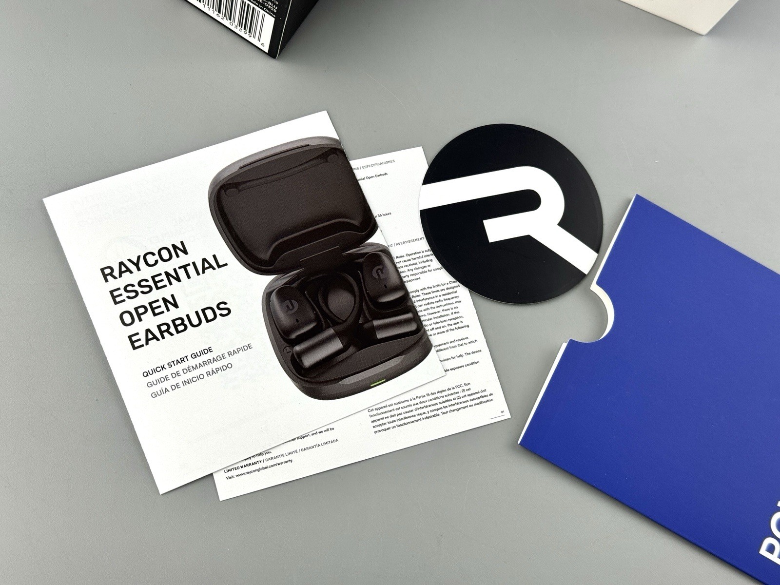 Raycon Essential Open Earbuds Wireless Headphones BLUE (RBO715) Clean, Open Box