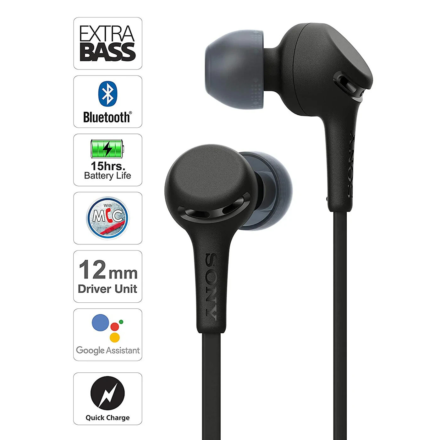 Official Sony Wireless Stereo Extra Bass Earphone WI-XB400 [ Black ] – BRAND NEW