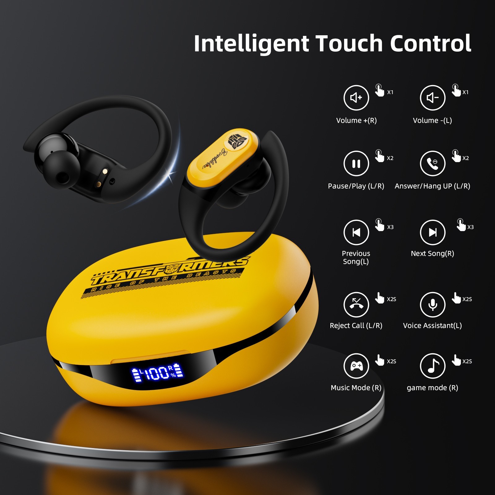 Transformers Bublebee TF-T26 Pro Bluetooth 5.4 TWS Wireless Earbuds IPX5™