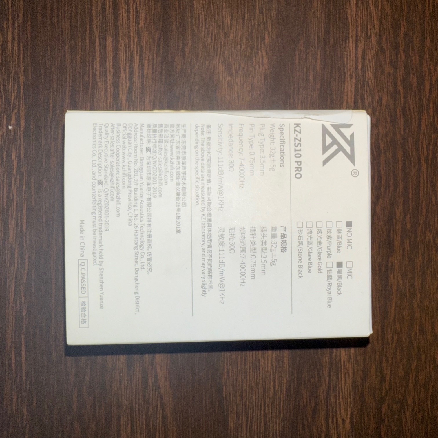 KZ ZS10 Pro Wired In-Ear Monitors HiFi Earphones 3.5mm Detachable Cable