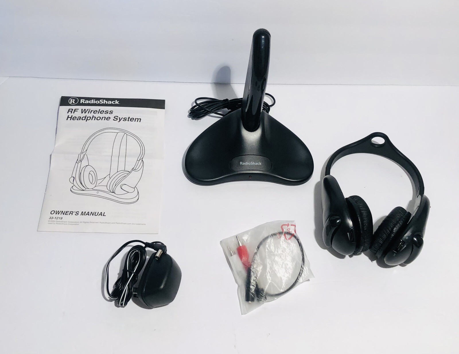 RadioShack 33-1219 Wireless 49MHz Headphone Transmitter Power AC Adapter TV Ear
