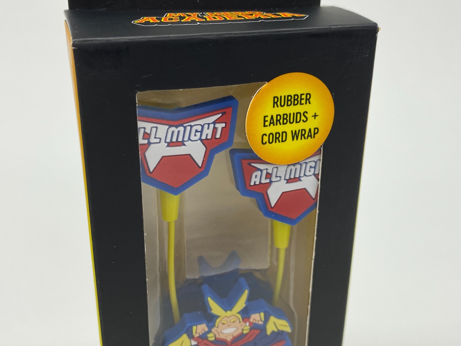 My Hero Academia All Might Earbuds Headphones Cord Wrap Wired Comic Rubber E1