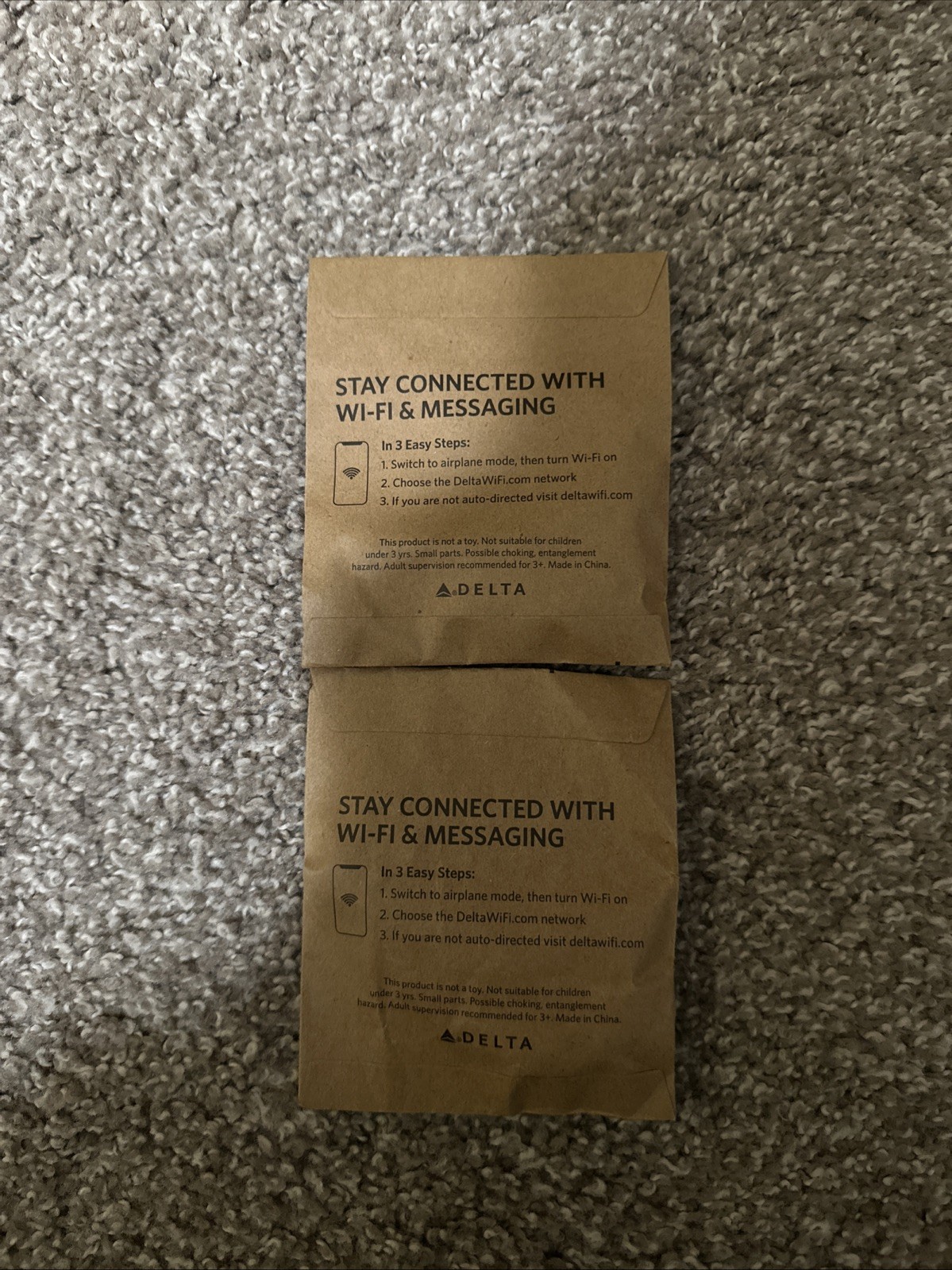 LOT OF 2: Delta Airlines Earbuds. Brand New Never Opened