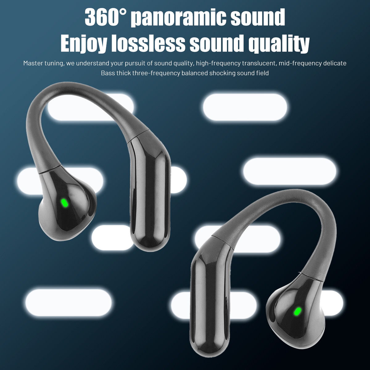 155 Language Translator Earbuds Wireless Bluetooth 5.3 Headphones Air Conduction