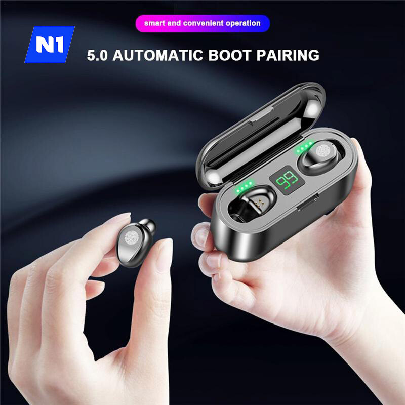 N1 Bluetooth Headset 5.0 Wireless Earphones Mini Earbuds Stereo Headphones IPX6