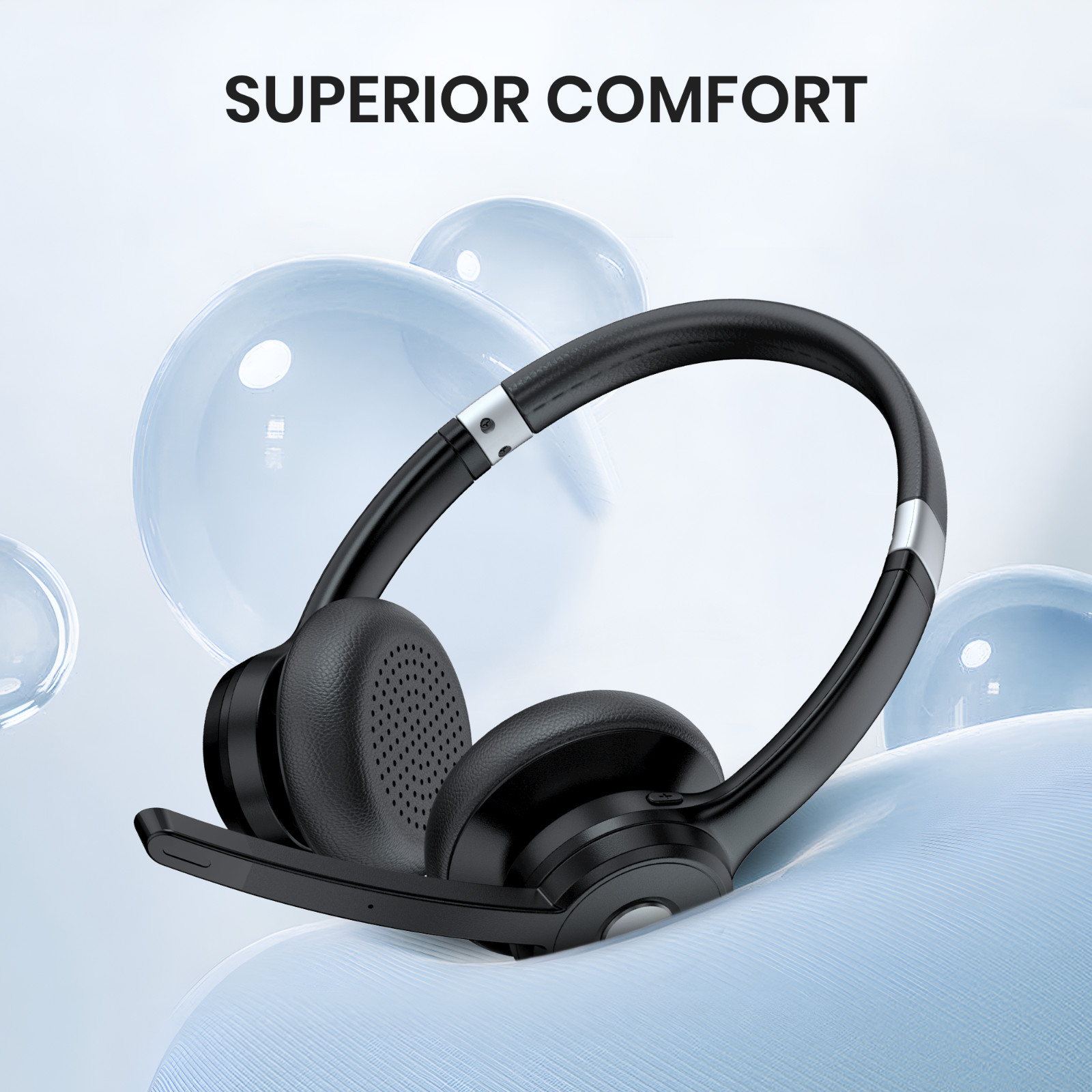 Wireless Bluetooth Headsets with Mic for Home Office Phone Call Center Trucker
