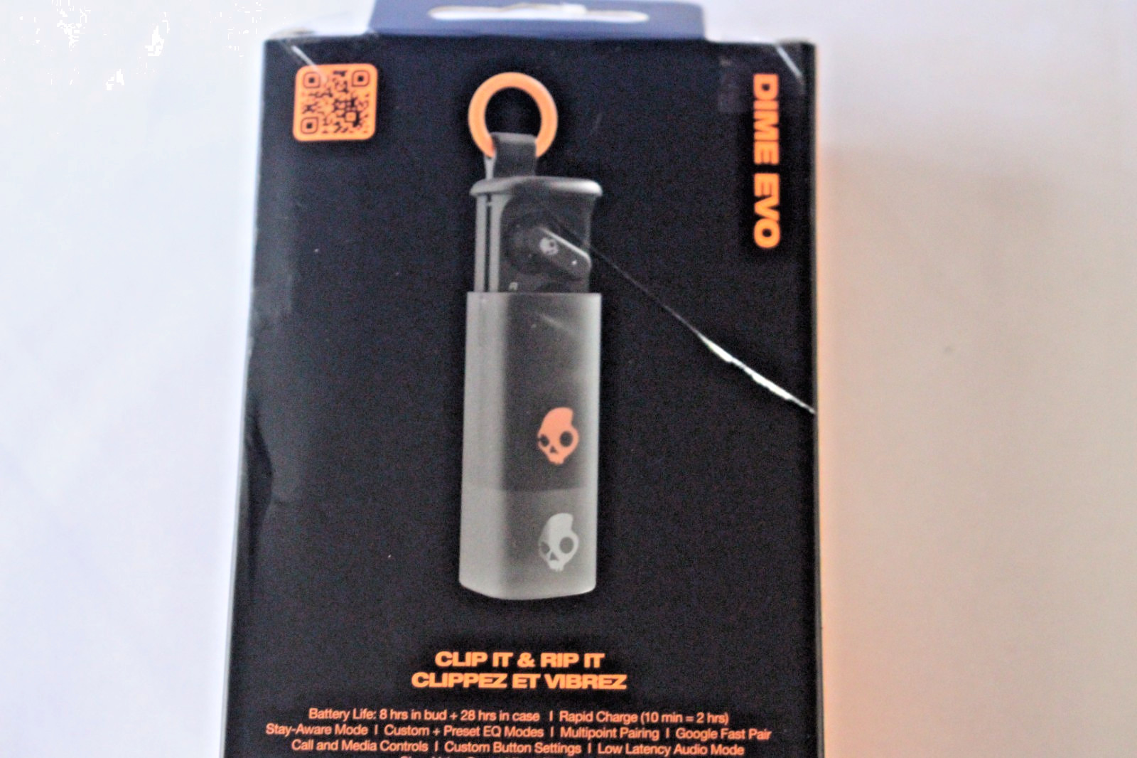SKULLCANDY DIME EVO IPX4 CLIP IT & RIP IT WIRELESS EARBUDS