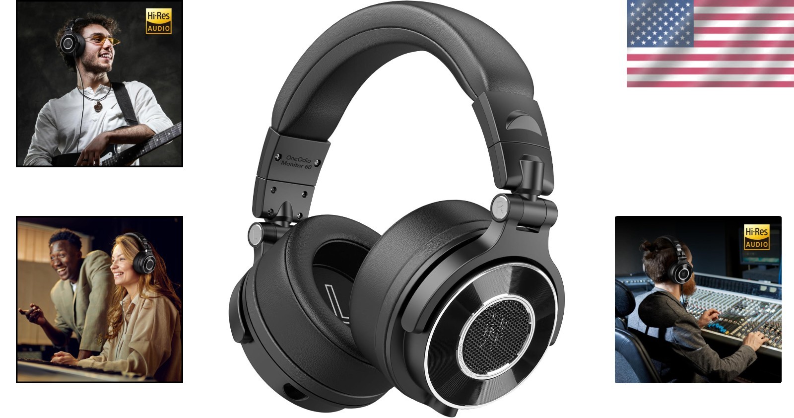 Noise-Isolating Professional Headphones for Recording, Mixing & Mastering