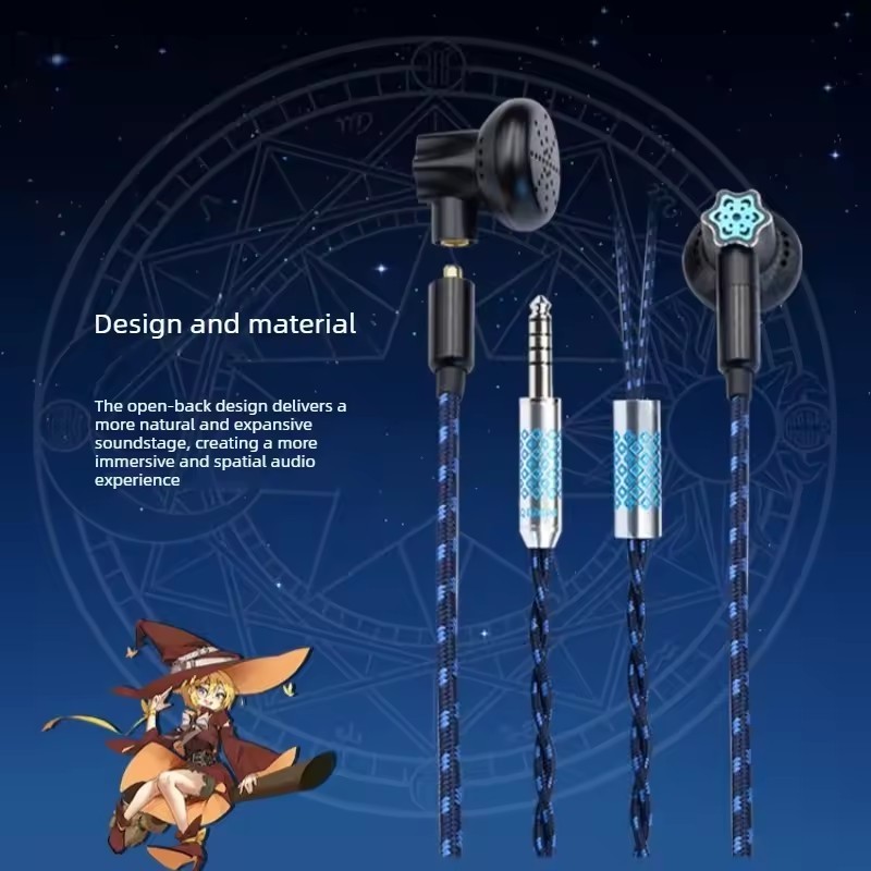 QIGOM S55 Magician IEMs HIFI Wired Flat-head Earphones 15.4mm Dynamic Driver