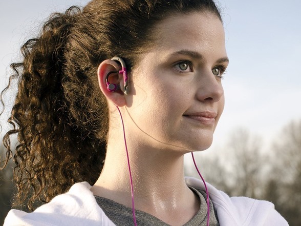Klipsch Image A5i Sport Earbuds Magenta 3 button remote