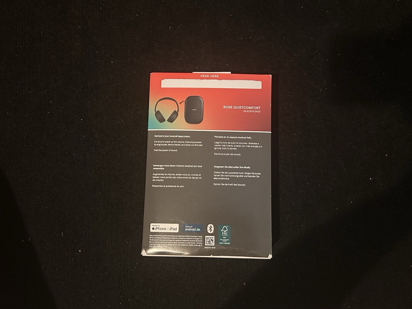 Bose QuietComfort Headphones Over-Ear Bluetooth Wireless Noise Cancelling Black