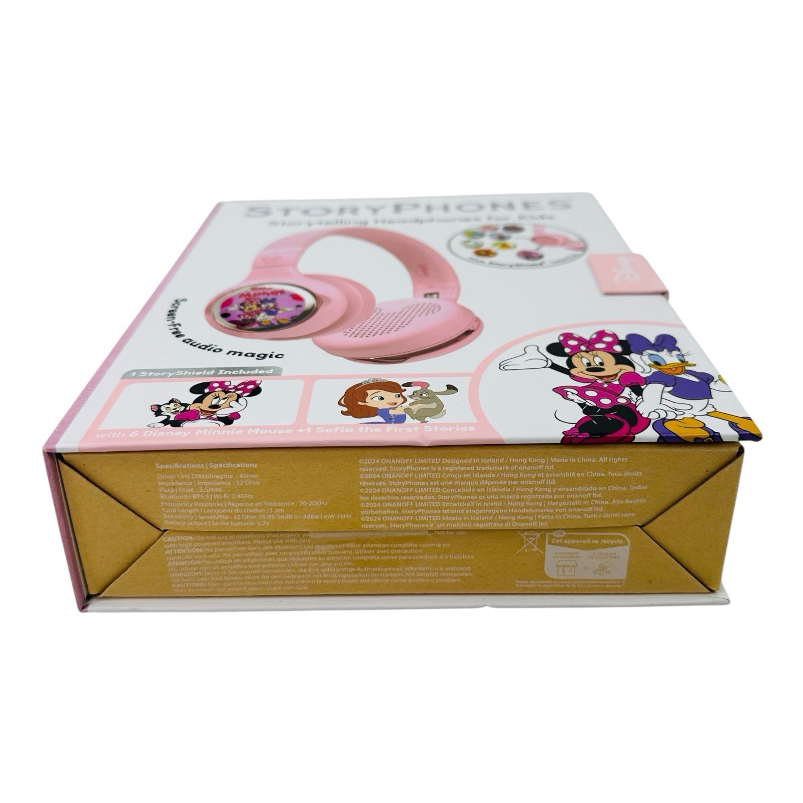 Disney Story Phones Storytelling Headphones for Kids w/ 1 Story Shield Pink