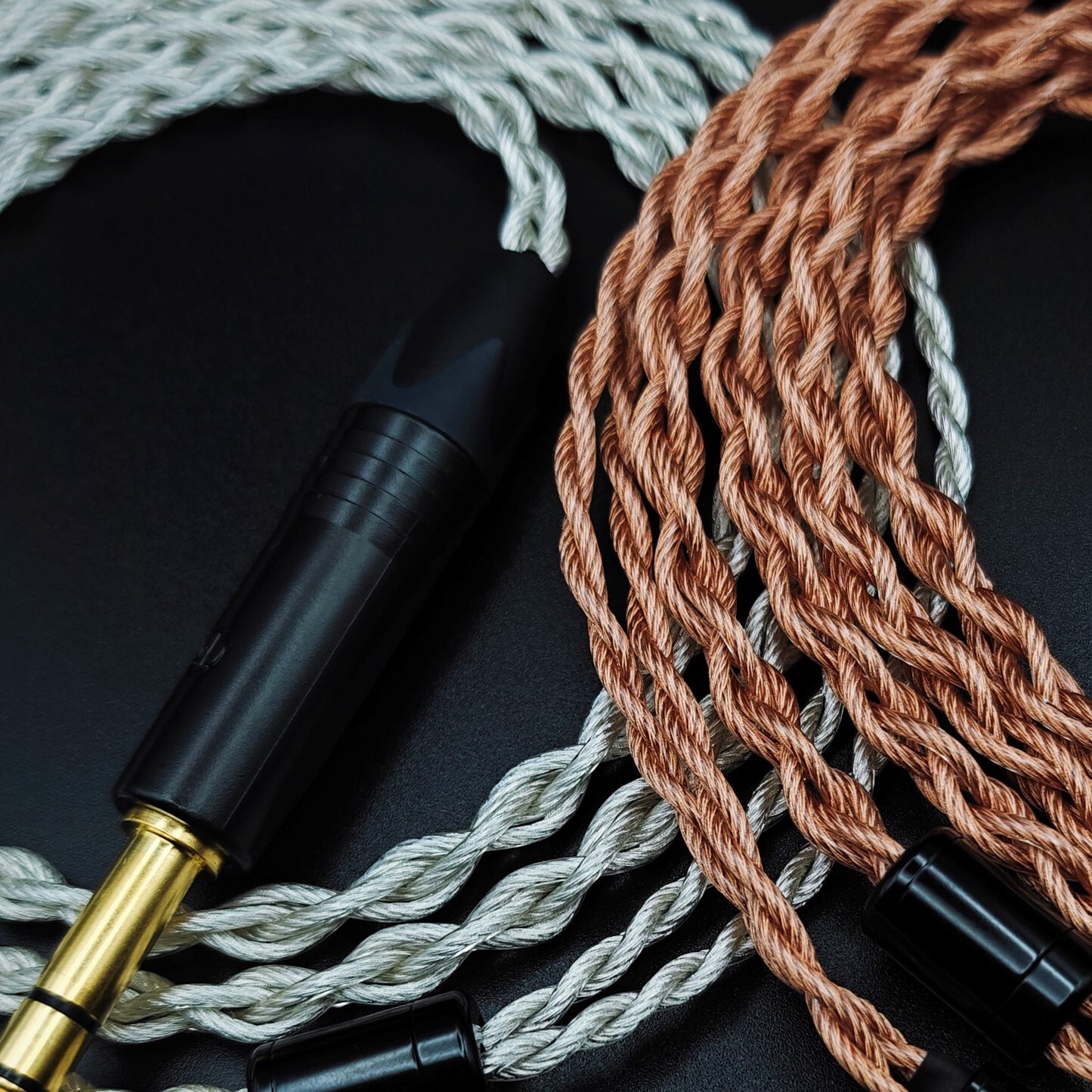 Unsleeved Headphone Cable – Dual 4 Pin Mini XLR Audeze LCD-2 3 X ZMF