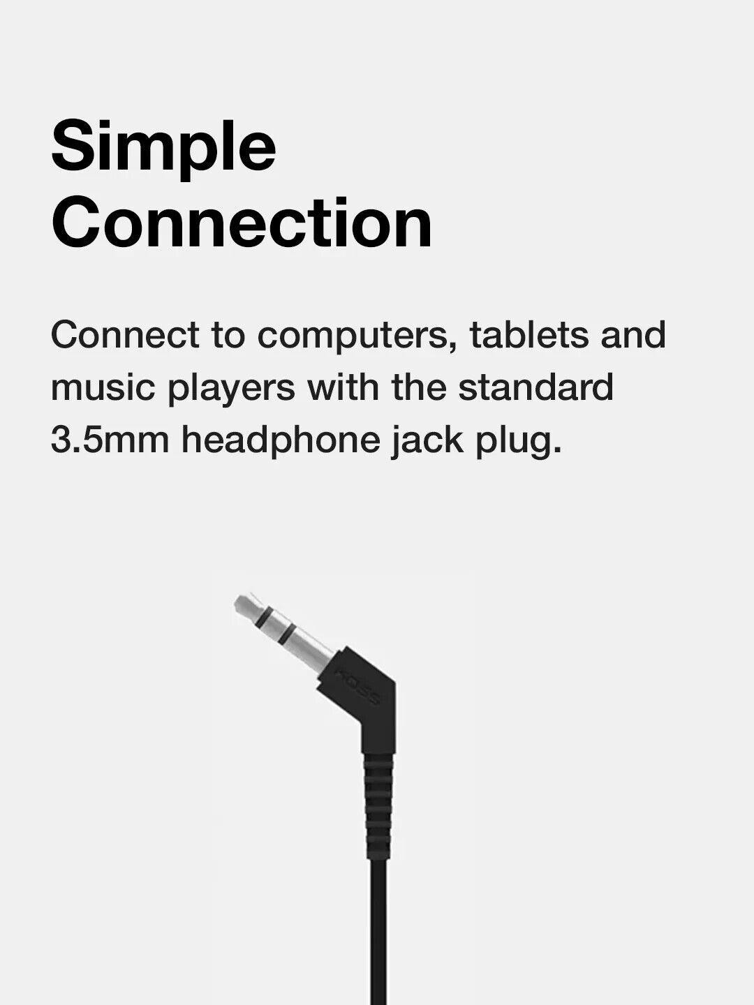 Koss KPH7 Colors On Ear Headphones – Black – Mini-phone (3.5mm) – Wired – 32 Ohm