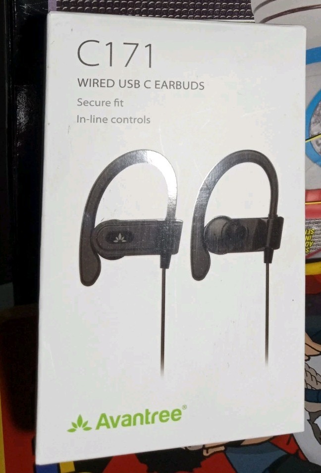 Avantree C171 – USB-C Wired Earbuds with Microphone & Volume Controls, Compatibl