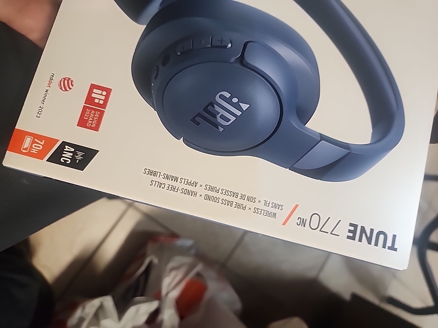 JBL Tune 770NC Adaptive Noise Cancelling Wireless Over-Ear Headphone – Blue