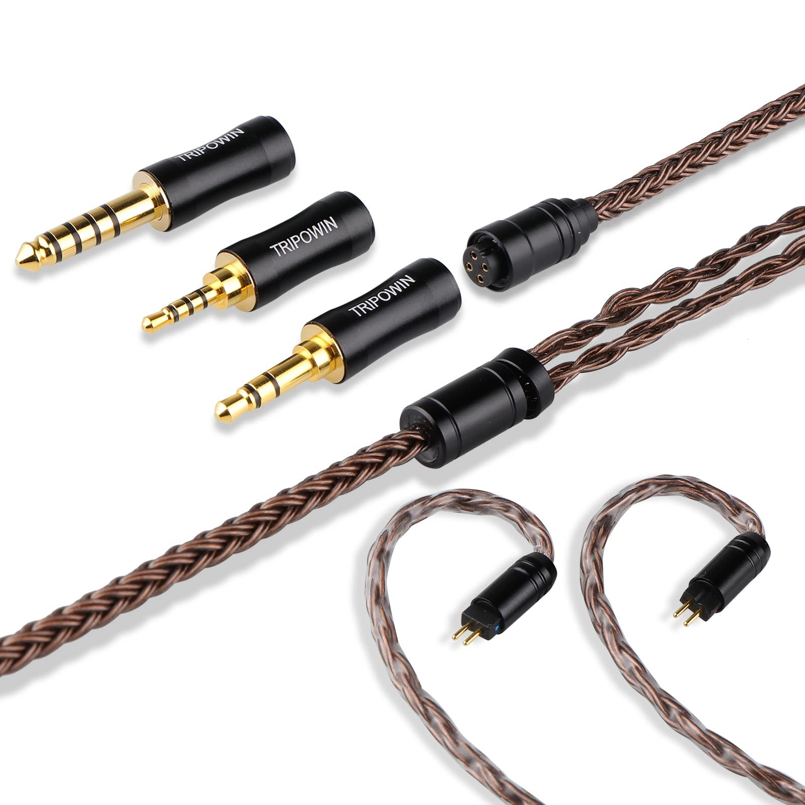 Tripowin Amber 32AWG OFC Oxygen Free Cable HiFi IEM Cable with Interchangeabl…