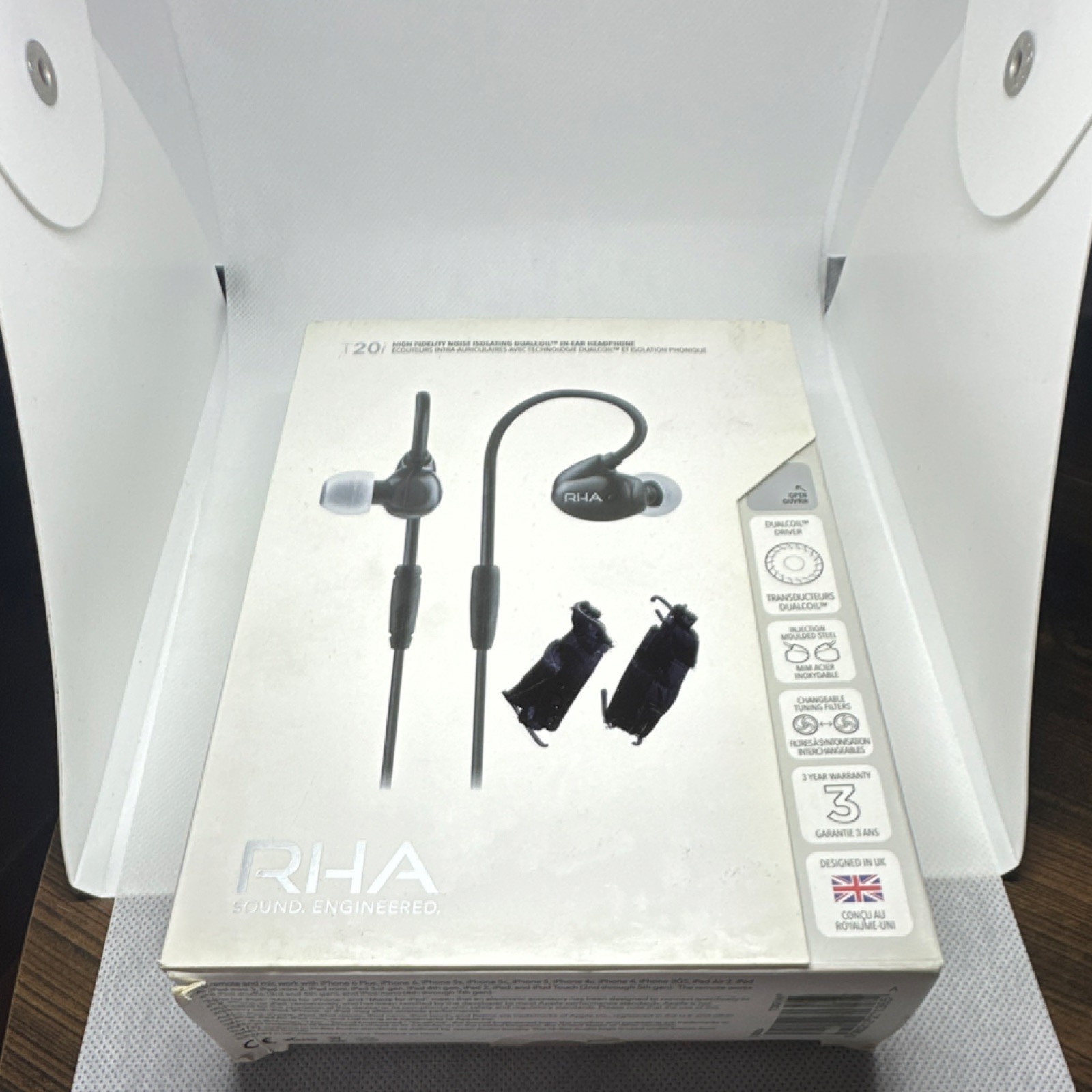 RHA T20i DualCoil Noise Isolating In-Ear Headphones Black 3.5mm Jack