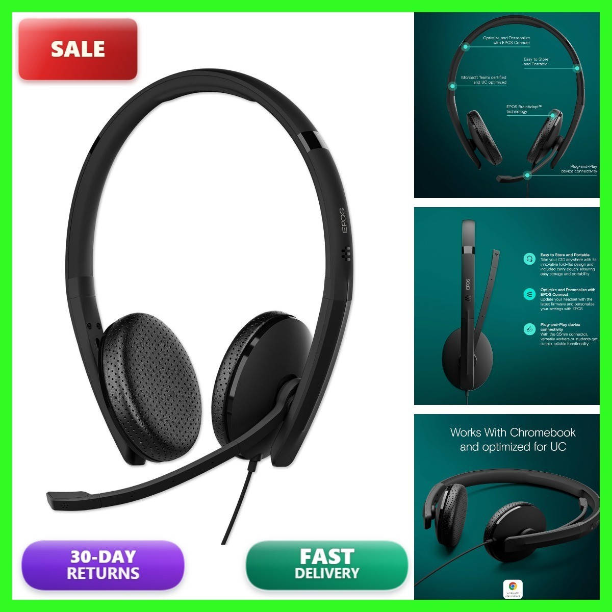 C10 Headphones Simple 1 Pack Black Noise Usbc