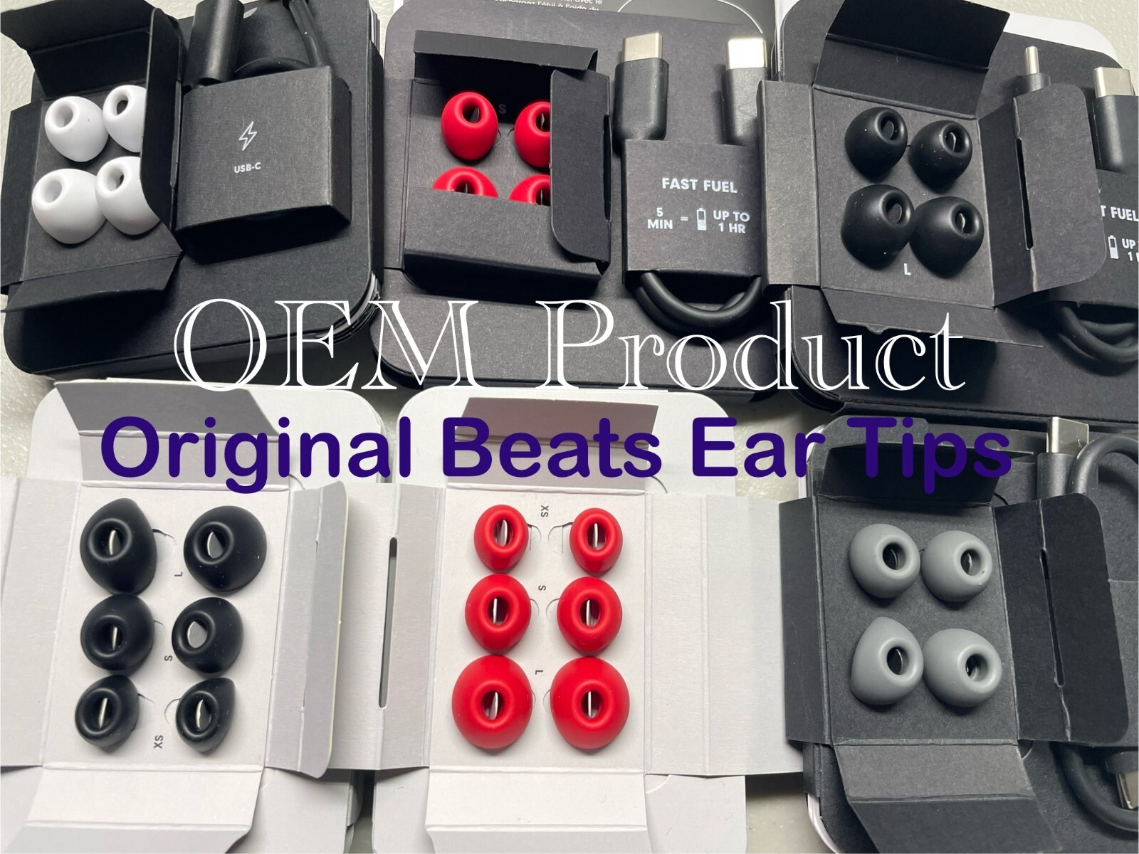 Original Beats Ear tips Silicon For Fit Pro / Studio Buds or other buds
