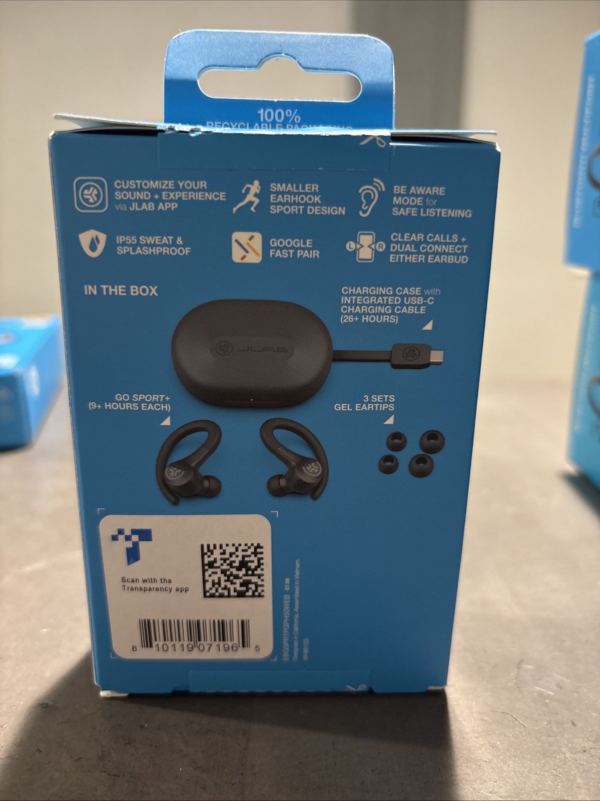 JLab GO SPORT+ True Wireless Bluetooth Earbuds Dark Gray NEW SEALED