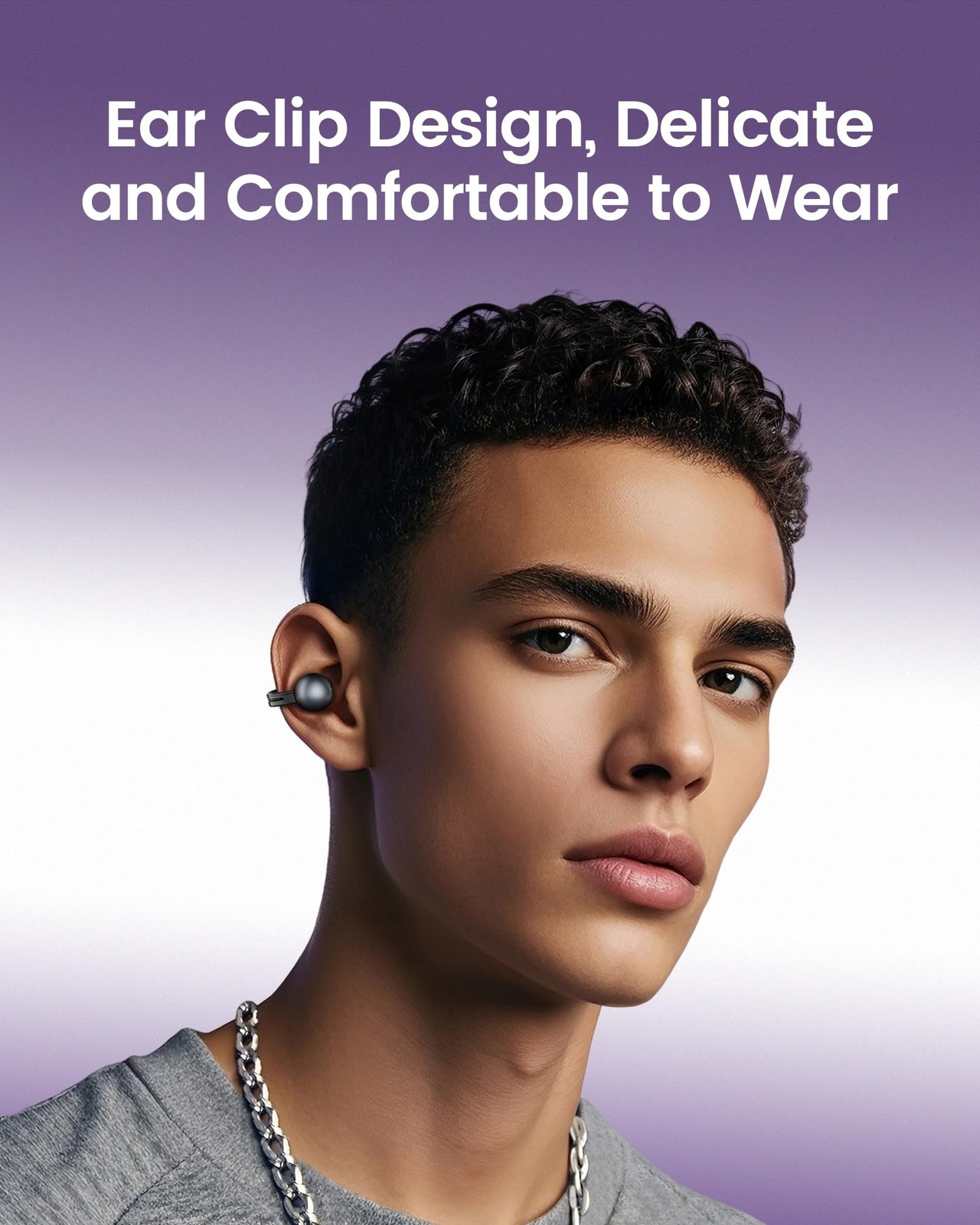 Mojawa Starclip Open-Ear Wireless Bluetooth Headphones Clip-On Earbuds Soft
