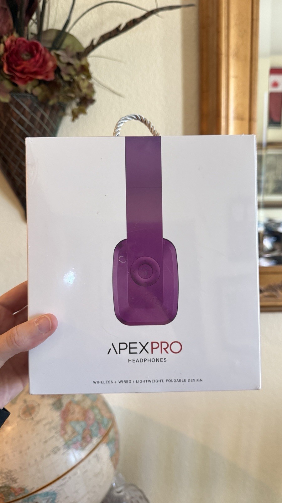Apex Pro Headphones Purple Wireless + Wired Foldable Retractable Headphones
