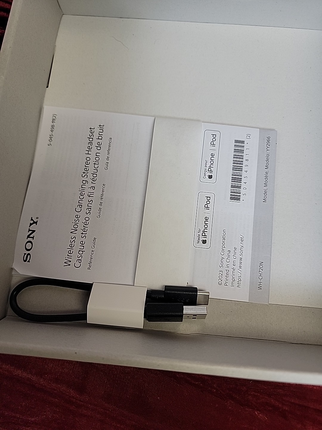 Sony WH-CH720N Wireless Over-Ear Headphones Noise Canceling White 360 Audio 35h