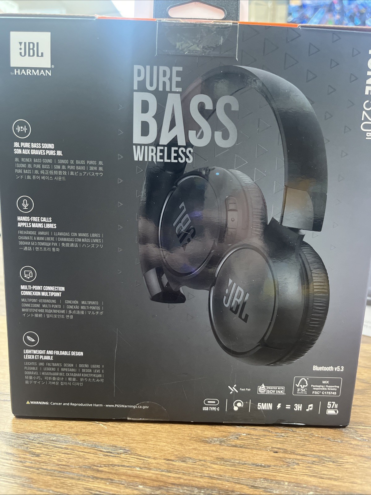 JBL JBLT520BTBLKAM Tune 520BT Headphones – Black
