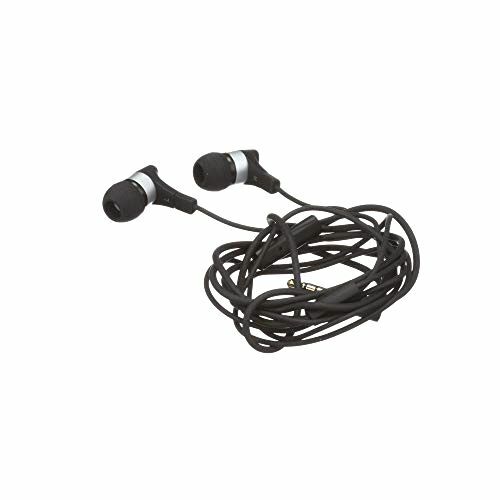 Zenith PM1001SEB Stereo Earbuds with Microphone, Black