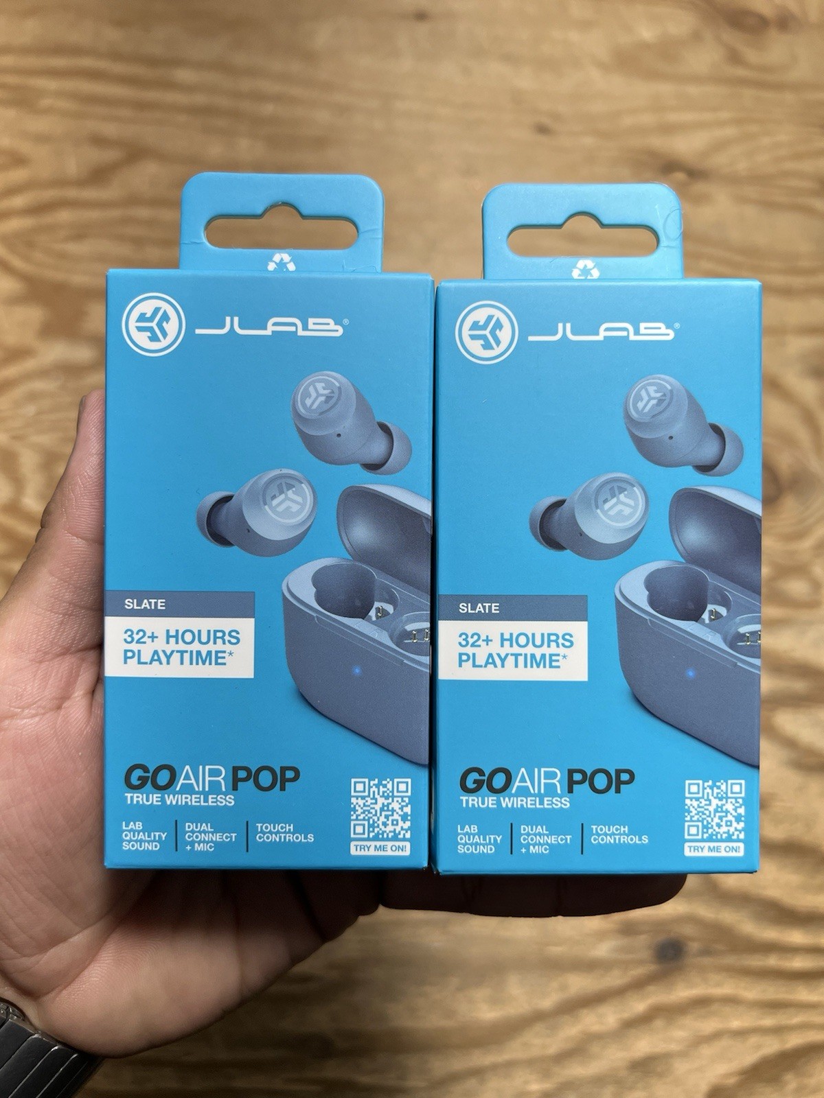 JLab EBGAIRPOPRSLT124 GO Air POP True Wireless In-Ear Headphones Slate Set 2