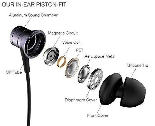 1MORE Piston Fit in-Ear Earphones Fashion Durable Headphones with 4 Color Noise