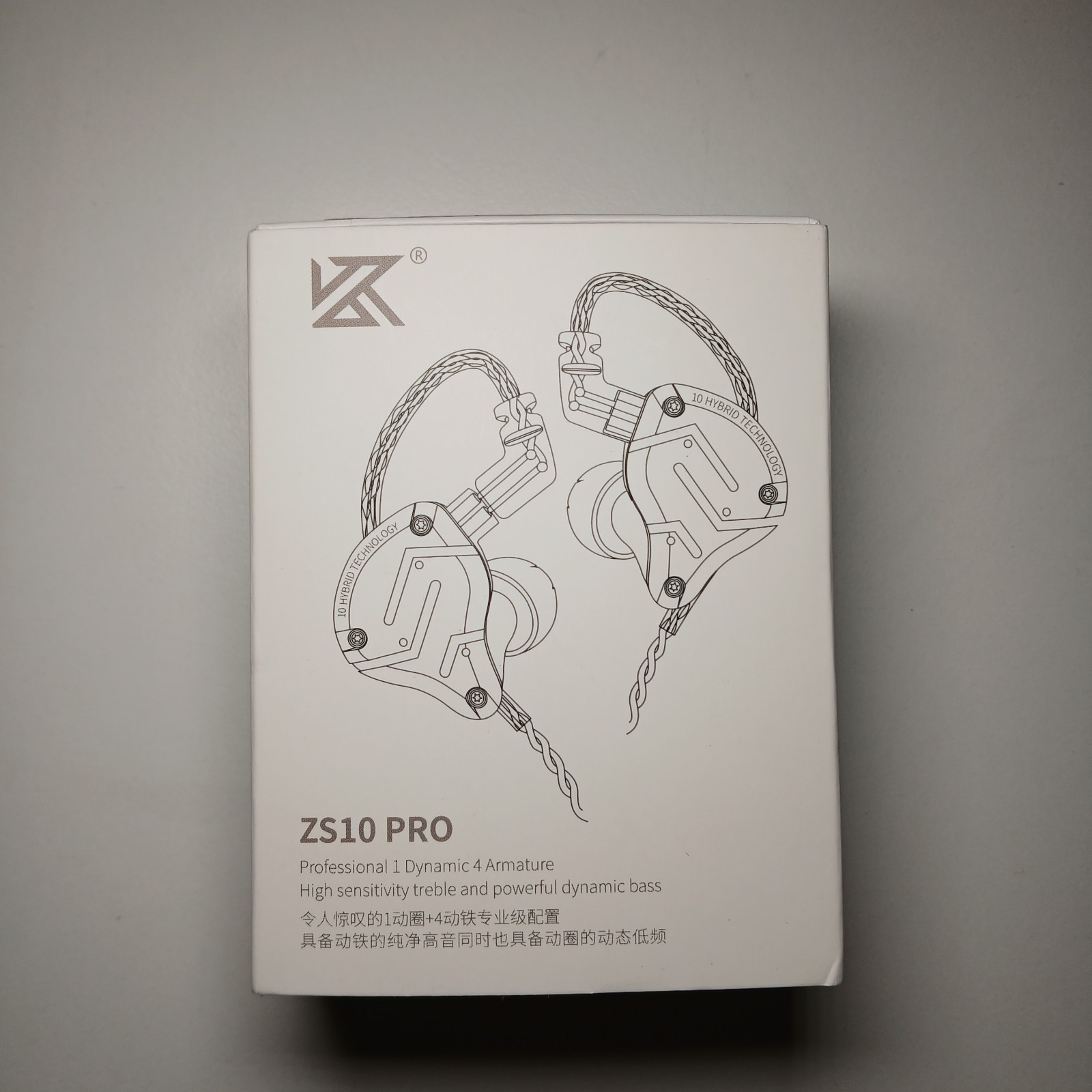 Linsoul KZ ZS10 Pro, 4BA+1DD 5 Driver In-Ear HiFi Earphones Purple