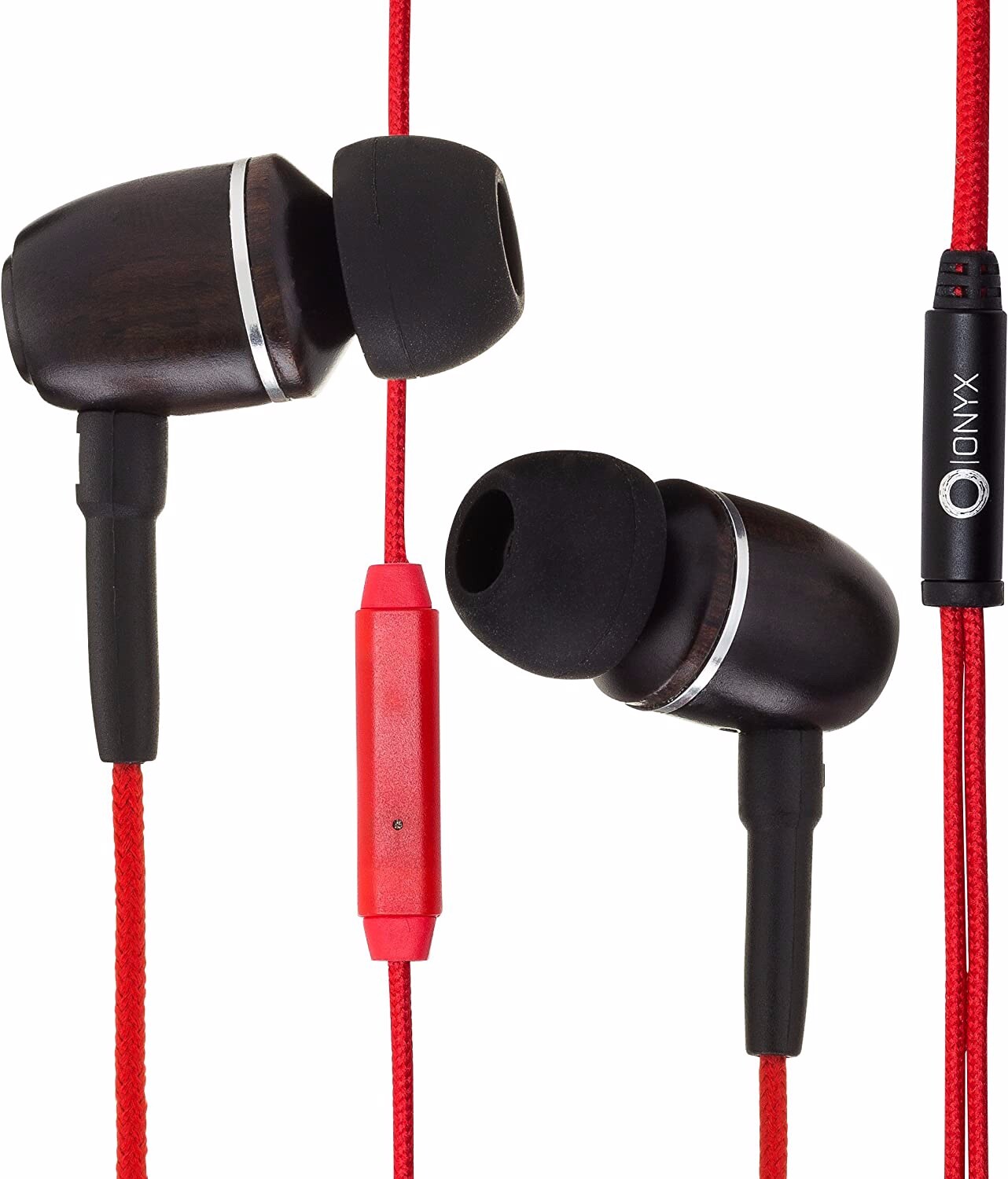 Onyx Noise Cancelling in-Ear Wired Headphones with Mic, 3.5mm Plug Compatible wi