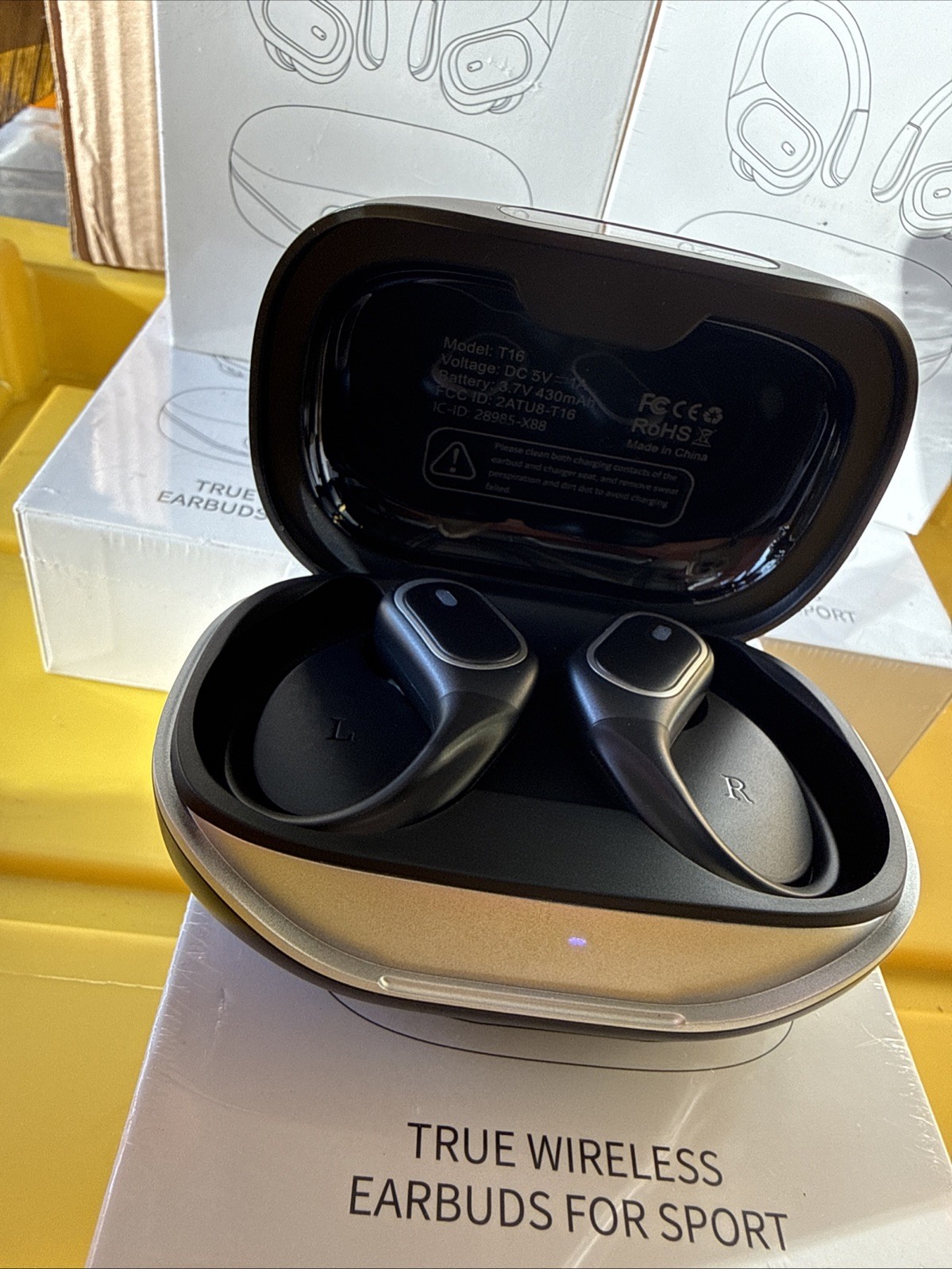 T16 True Wireless Earbuds Bluetooth 5.0 with Charging Case – Sealed New