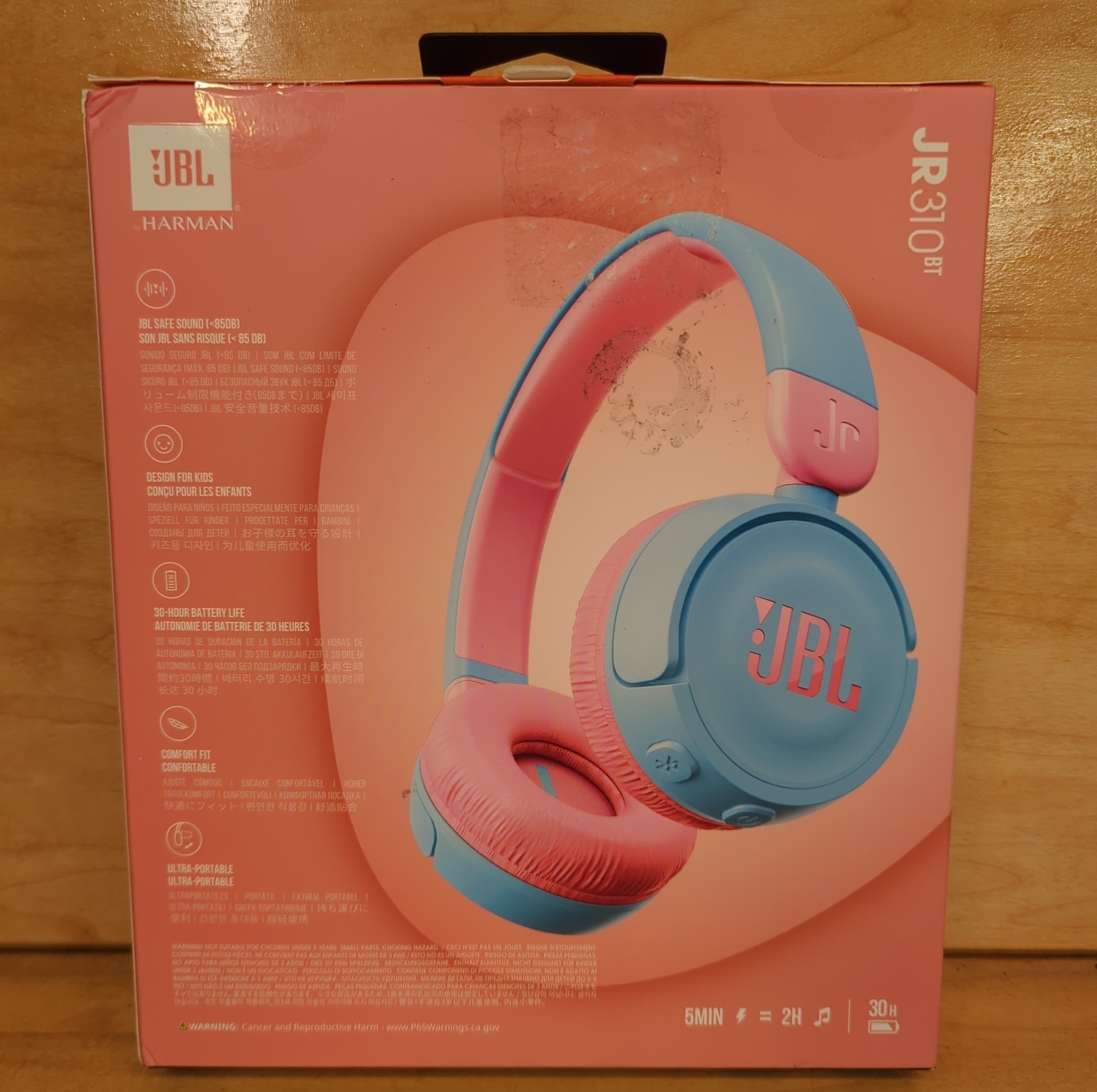 JBL Jr310BT Kids Wireless On-Ear Headphones Bluetooth Headphones with Microphone