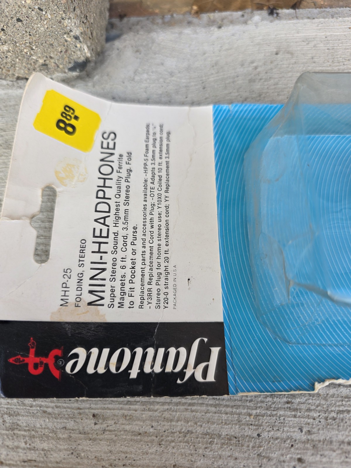 Phantone MHP-25 Headphones Vintage Retro Orange Pads New Old Stock