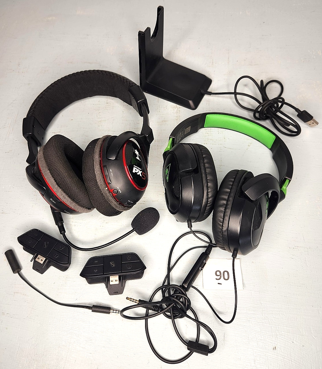 2 Turtle Beach VIDEO Gaming Headphones Lot with accessories 90