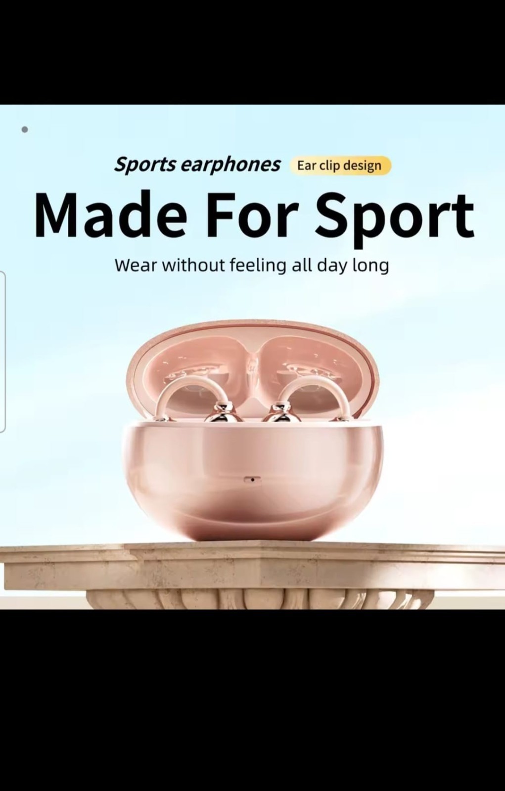 SK50 Wireless Open Ear Headphones Bluetooth 6.0 Ear Clip Mic 36H Battery Life