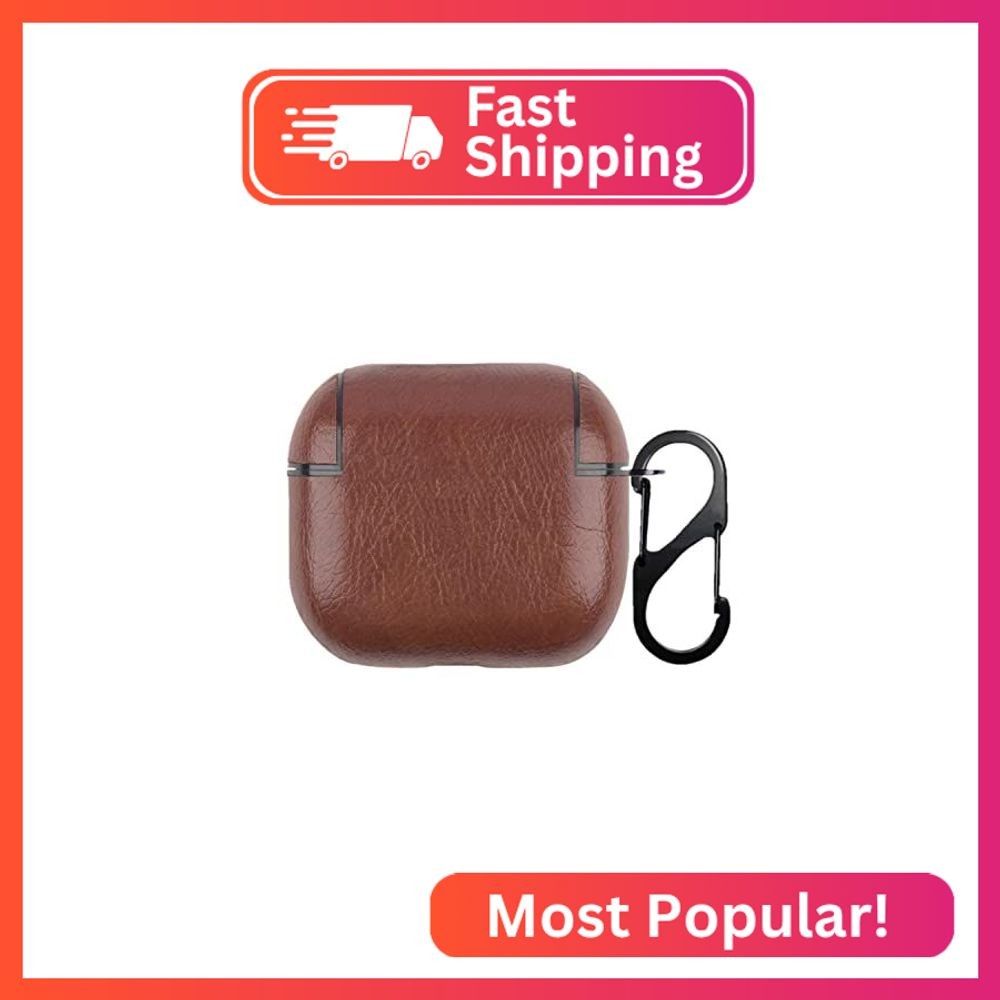 YQG 2021 Leather Case Compatible with AirPods 3rd Generation, Fully-Wrapped Port