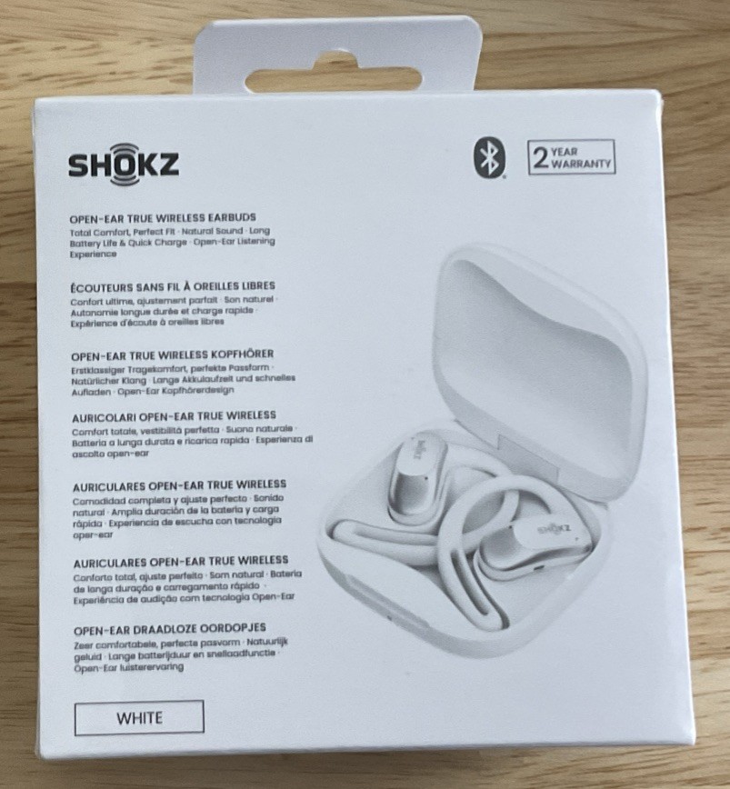 Shokz OpenFit Air True Wireless Bluetooth Earbuds -WHITE- (T511) SEALED NEW