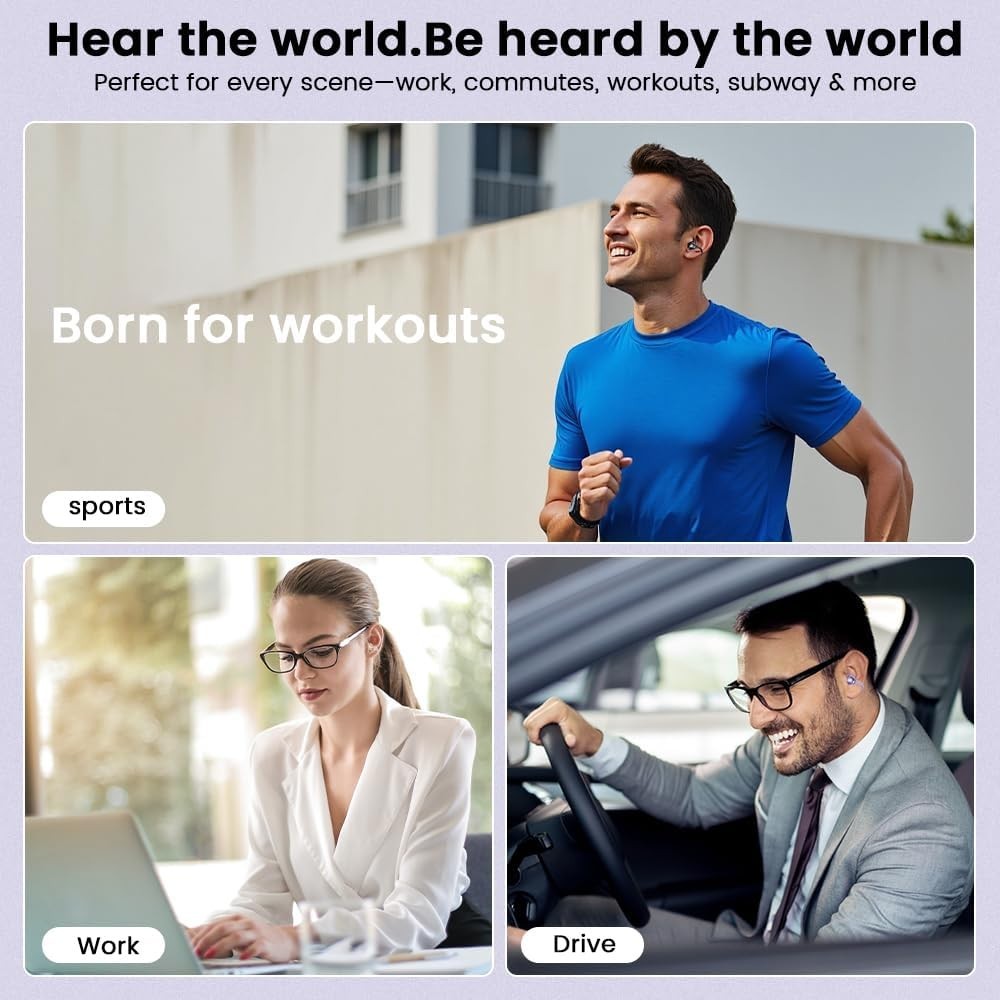 Clip on Earbuds,Open Ear Earbuds Wireless Bluetooth 5.4, Lightweight Open Ear…