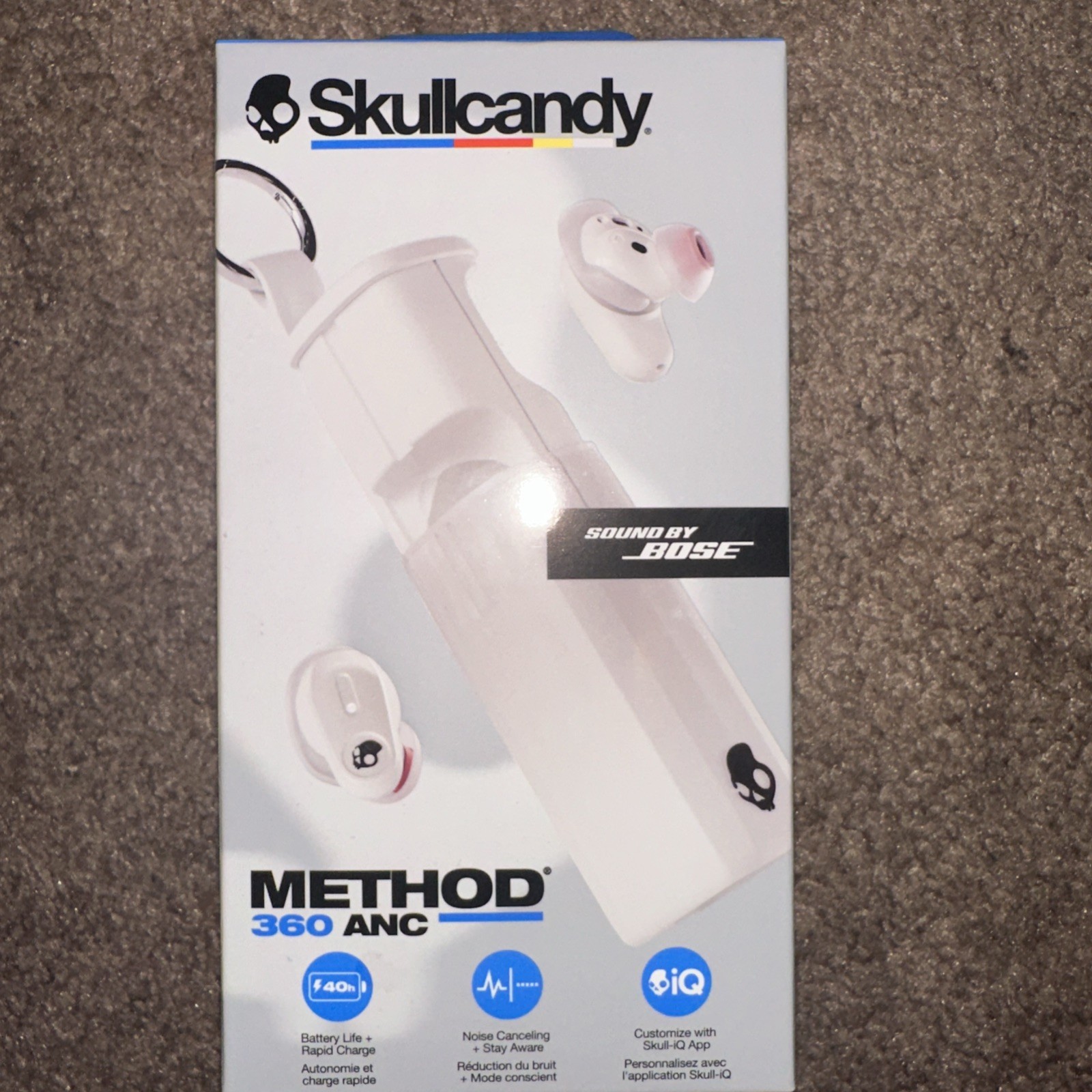 Skullcandy Method 360 ANC Wireless Earbuds Earphones Sound by Bose White NEW
