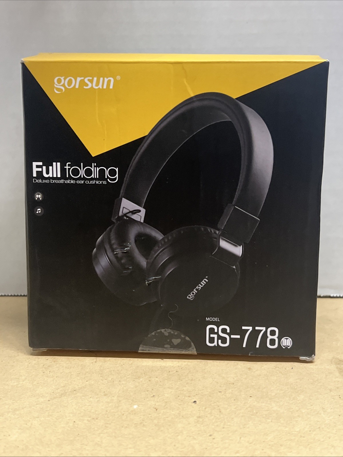 Gorsun Stereo Portable Wired Headphones (GS-778) – Yellow