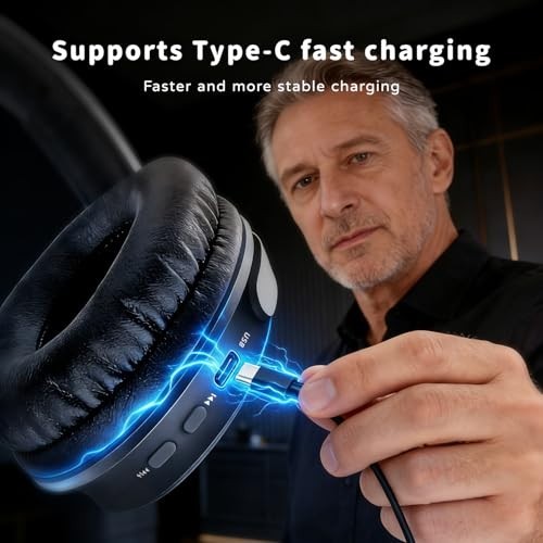 Tianfucen Wireless Headphones for TV, BKM400 TV Headphones Wireless for Seniors,