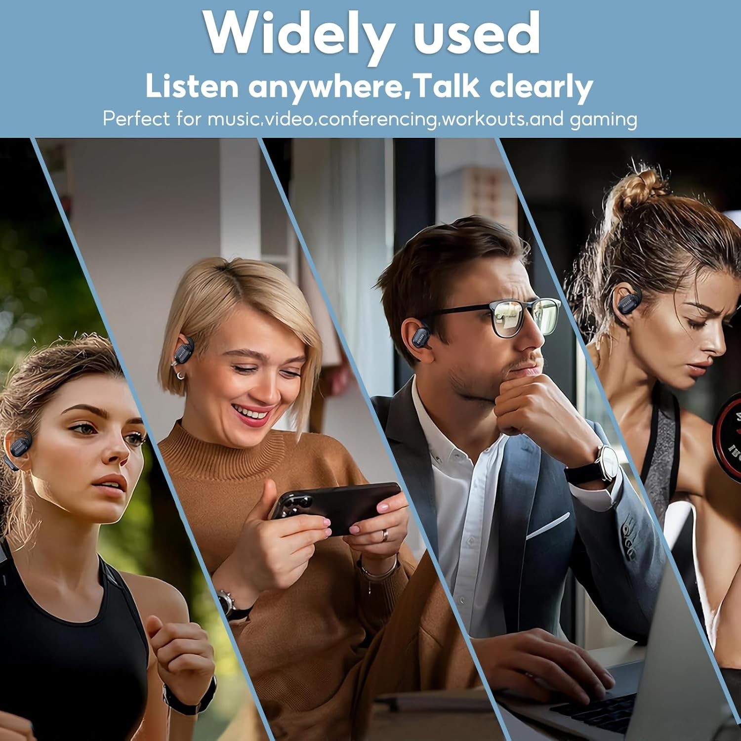 ERAZER Wireless Earbud XP2, Real Time Language Translator Over the Ear-Black
